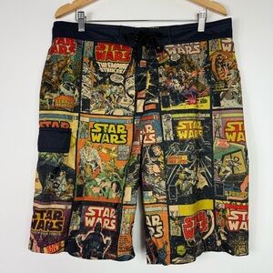 Star Wars Graphic Men's board Shorts - comic book design XL